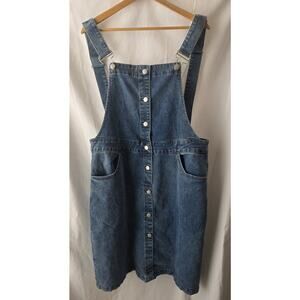 Agnes Orinda Denim Bib Jumper Size 1X NWT